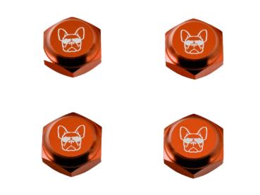 EBRC Self-Locking Wheel Nut with Cover for 1/8 RED (4pcs)