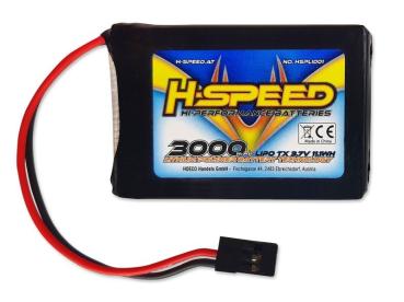 LiPo 3000mAh 3,7V TX H-SPEED für zB. MT-44 und MT-5 (61x46x9mm)