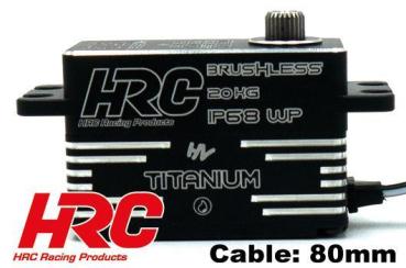 Servo - Digital - HV - Low Profile CAR SPECIAL - 40.8x26.5x20.2mm / 51g - 20kg/cm - Brushless - Titanium Zahnräder - Wasserdicht - Doppelt Kugelgelagert