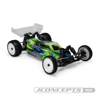 F2 Karosserie mit Carpet-Rasen-Dirt Flügel JConcepts Schumacher Cougar LD3