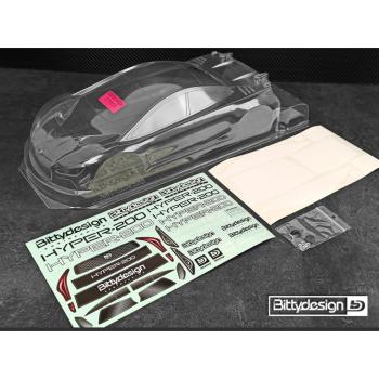 Bittydesign HYPER-200 Clear Body 1/10 TC 200mm nitro, Lightweight