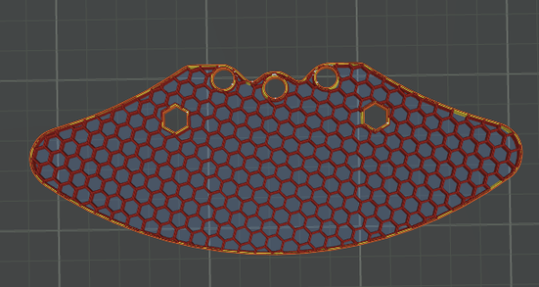 3D Gedruckter Bumper Carten T410 60mm