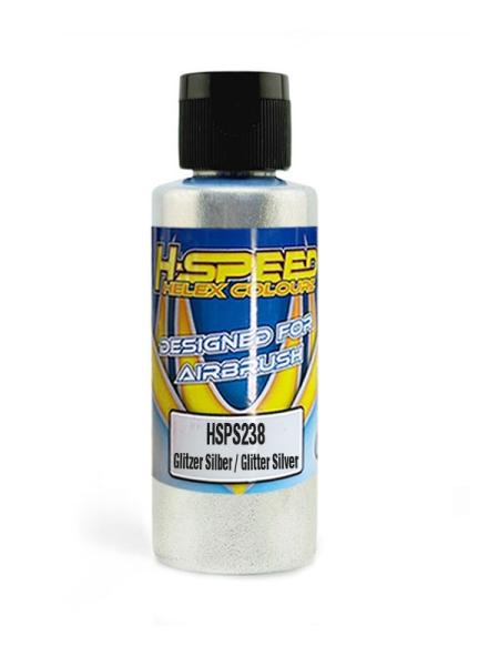 Lexan Airbrush Farbe 60 ml Glitzer Silber / Glitter Silver H-SPEED