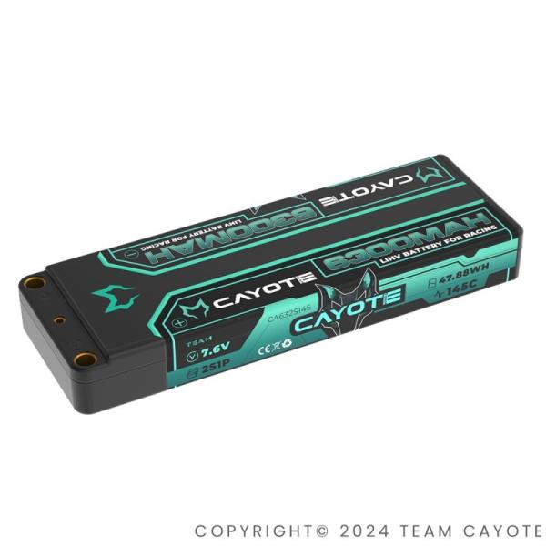 CAYOTE145C, 6300mAh, 7.6V, 47.88Wh  (138.5x46.2x18.4mm / 226g)