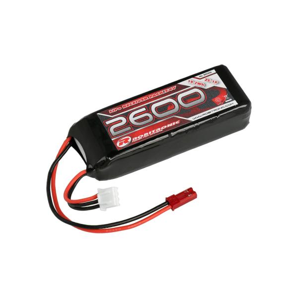 Robitronic LiPo Akku 2600mAh 2S 2/3A Straight Empfängerpack