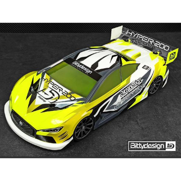 Bittydesign HYPER-200 Clear Body 1/10 TC 200mm nitro, Lightweight