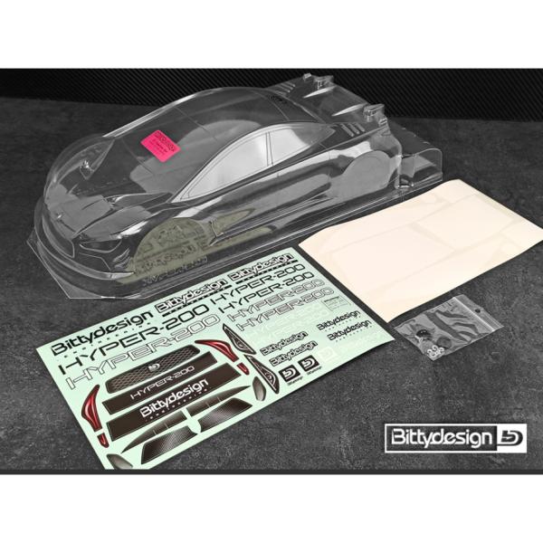 Bittydesign HYPER-200 Clear Body 1/10 TC 200mm nitro, Lightweight