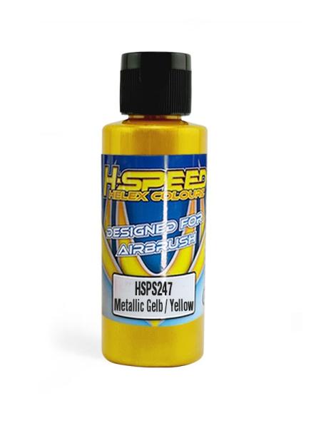 Lexan Airbrush Farbe 60 ml Metallic Gelb / Yellow H-SPEED